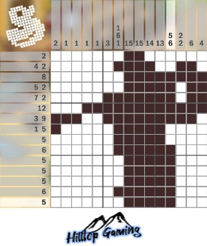 Solution to the C2 Golfer puzzle on Picture Cross in the Summer pack.
