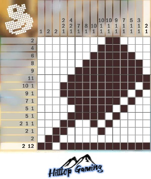 Solution to the F4 Popsicle puzzle on Picture Cross in the Summer pack.