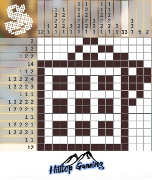 Solution to the C8 Waffles puzzle on Picture Cross in the Winter pack.