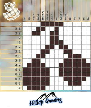 Solution to the A2 Cherries puzzle on Picture Cross in the World's Biggest Puzzle pack.
