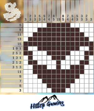 Solution to the A20 Alien puzzle on Picture Cross in the World's Biggest Puzzle pack.