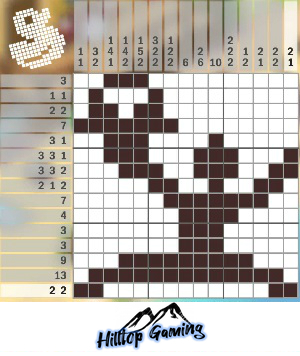 Solution to the B14 Kite Flyer puzzle on Picture Cross in the World's Biggest Puzzle pack.