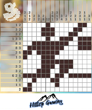 Solution to the C10 Basketball Player puzzle on Picture Cross in the World's Biggest Puzzle pack.