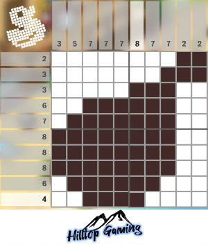 Solution to the C20 Pear puzzle on Picture Cross in the World's Biggest Puzzle pack.