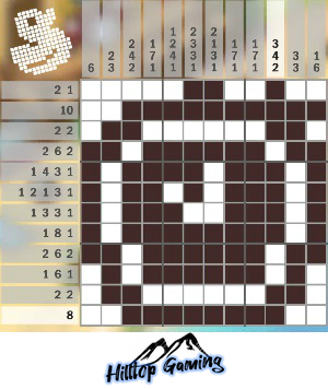 Solution to the C7 Stop Watch puzzle on Picture Cross in the World's Biggest Puzzle pack.