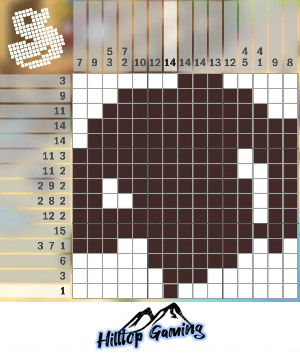 Solution to the D9 Woolly Jumper puzzle on Picture Cross in the World's Biggest Puzzle pack.