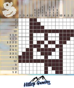 Solution to the E18 Paper Windmill puzzle on Picture Cross in the World's Biggest Puzzle pack.