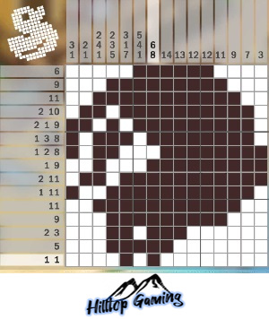 Solution to the E2 Badger puzzle on Picture Cross in the World's Biggest Puzzle pack.