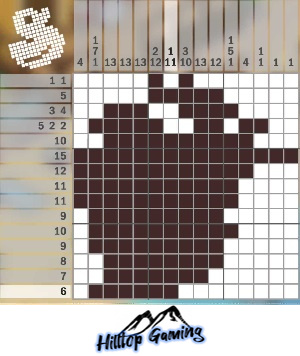 Solution to the E7 Mohawk Haircut puzzle on Picture Cross in the World's Biggest Puzzle pack.