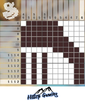 Solution to the E9 Shower puzzle on Picture Cross in the World's Biggest Puzzle pack.