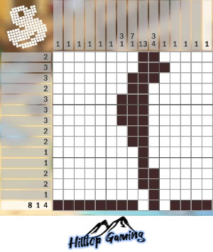 Solution to the F6 Pogo Stick puzzle on Picture Cross in the World’s Biggest Puzzle pack.