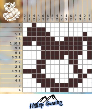 Solution to the F9 Rocking Horse puzzle on Picture Cross in the World’s Biggest Puzzle pack.