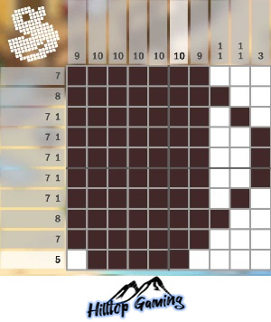 Solution to the H16 Coffee Mug puzzle on Picture Cross in the World’s Biggest Puzzle pack.