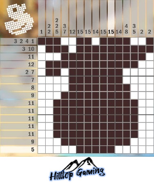 Solution to the I13 Pineapple puzzle on Picture Cross in the World’s Biggest Puzzle pack.