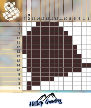 Solution to the I20 Dr Quizington's Hat puzzle on Picture Cross in the World’s Biggest Puzzle pack.