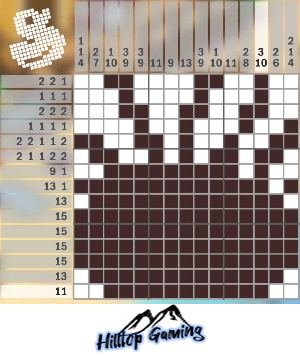 Solution to the J19 Sea Urchin puzzle on Picture Cross in the World’s Biggest Puzzle pack.