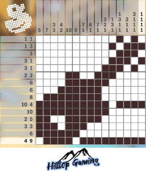 Solution to the K10 Guitar puzzle on Picture Cross in the World’s Biggest Puzzle pack.