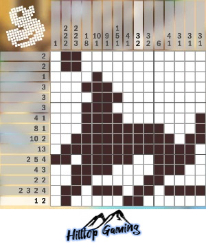 Solution to the K14 Dog with Ball puzzle on Picture Cross in the World’s Biggest Puzzle pack.