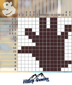 Solution to the K3 Glove puzzle on Picture Cross in the World’s Biggest Puzzle pack.
