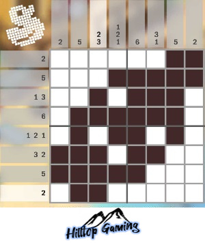 Solution to the L2 Fir Cone puzzle on Picture Cross in the World’s Biggest Puzzle pack.