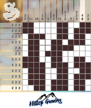 Solution to the L20 Coral puzzle on Picture Cross in the World’s Biggest Puzzle pack.
