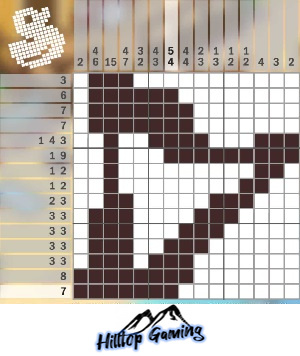 Solution to the M12 Harp puzzle on Picture Cross in the World’s Biggest Puzzle pack.