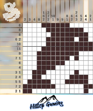 Solution to the M19 Dolphin puzzle on Picture Cross in the World’s Biggest Puzzle pack.