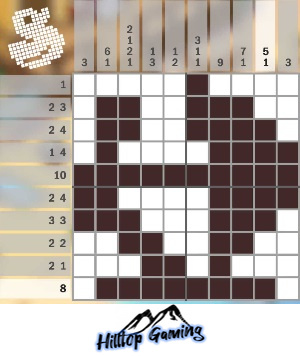 Solution to the N20 Windsurfer puzzle on Picture Cross in the World’s Biggest Puzzle pack.