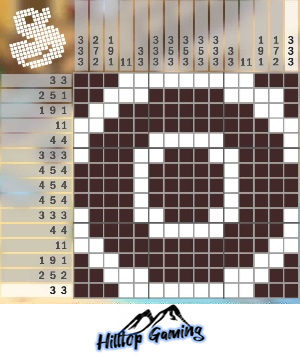 Solution to the N9 Target puzzle on Picture Cross in the World’s Biggest Puzzle pack.