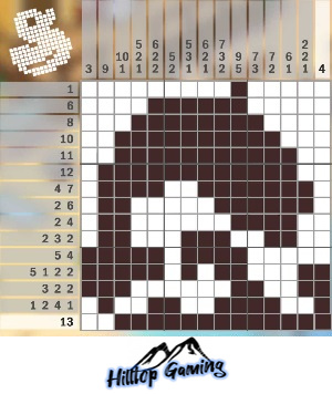 Solution to the O16 Leaping Fish puzzle on Picture Cross in the World’s Biggest Puzzle pack.