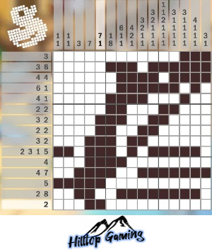Solution to the O17 Orca puzzle on Picture Cross in the World’s Biggest Puzzle pack.
