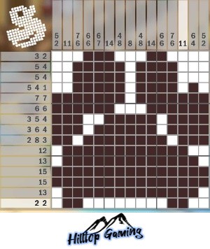 Solution to the P12 Paw Print puzzle on Picture Cross in the World’s Biggest Puzzle pack.
