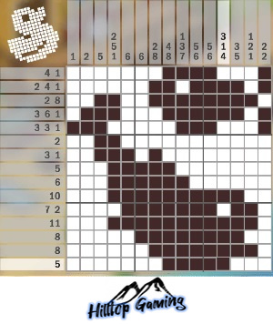 Solution to the Q15 Two Fish puzzle on Picture Cross in the World’s Biggest Puzzle pack.