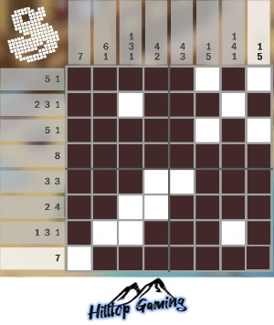 Solution to the Q8 Firework puzzle on Picture Cross in the World’s Biggest Puzzle pack.