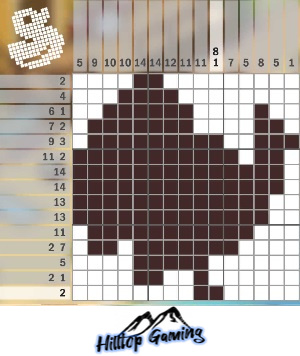 Solution to the T10 Turkey puzzle on Picture Cross in the World’s Biggest Puzzle pack.