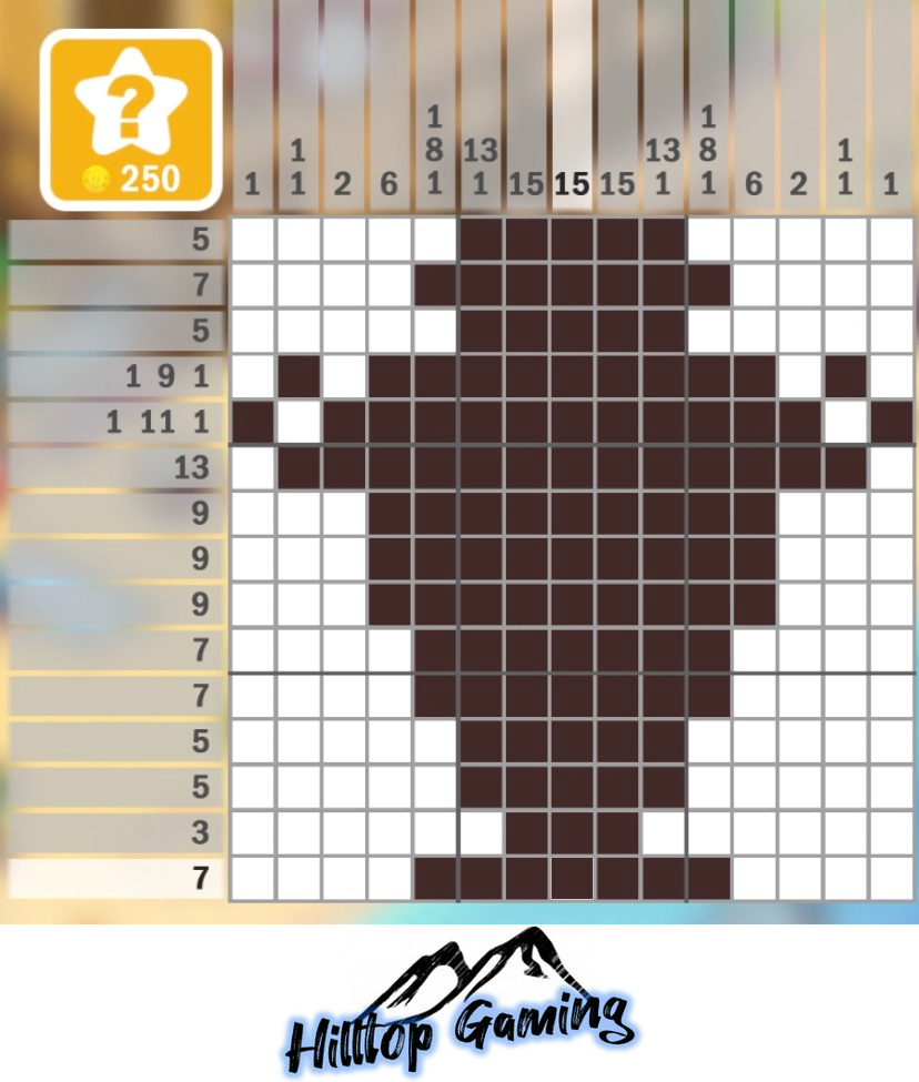 Solution to the F2 Vase puzzle on Picture Cross in the Home Sweet Home Pack.