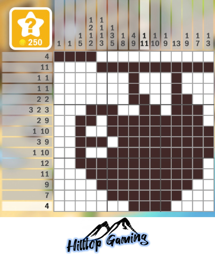 Solution to the A7 Sloth puzzle on Picture Cross in the Wild Animals Pack.