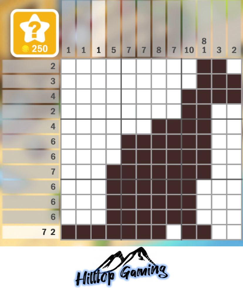 Solution to the B2 Mink puzzle on Picture Cross in the Wild Animals Pack.