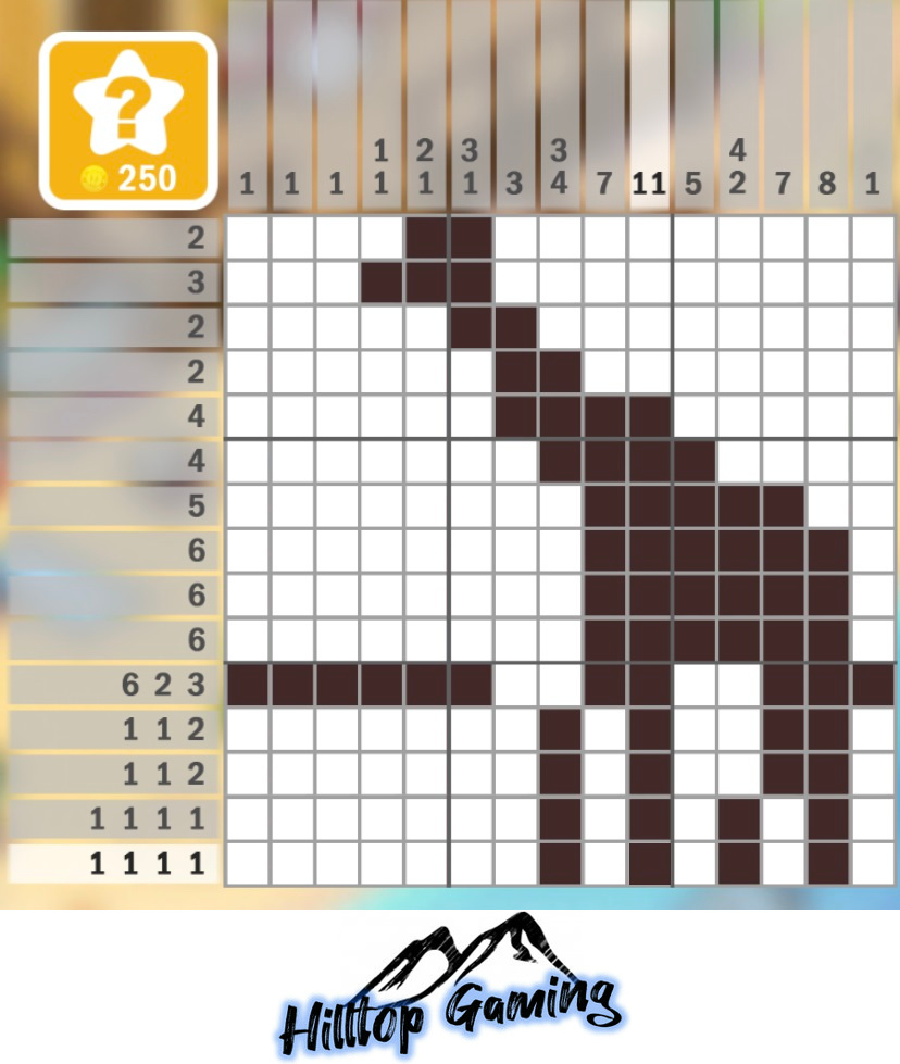 Solution to the E6 Giraffe puzzle on Picture Cross in the Wild Animals Pack.