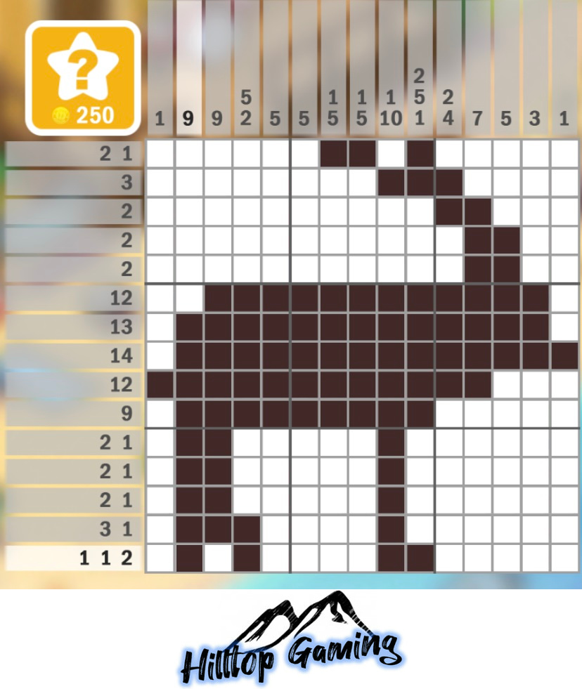 Solution to the G5 Oryx puzzle on Picture Cross in the Wild Animals Pack.