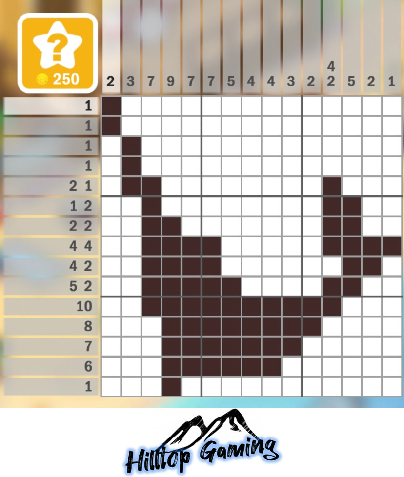 Solution to the H10 Narwhal puzzle on Picture Cross in the Wild Animals Pack.