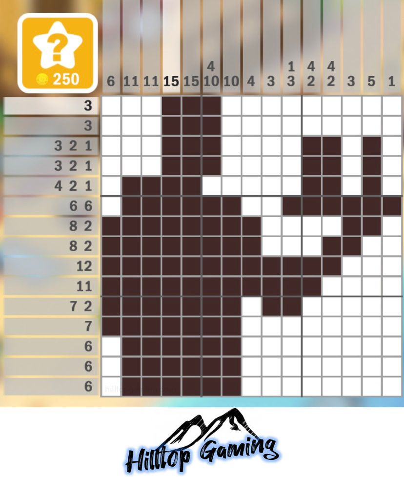 Solution to the I5 Waiter puzzle on Picture Cross in the Theme Park Pack.