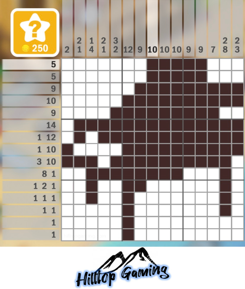 Solution to the D4 Piano puzzle on Picture Cross in the Wild West pack.