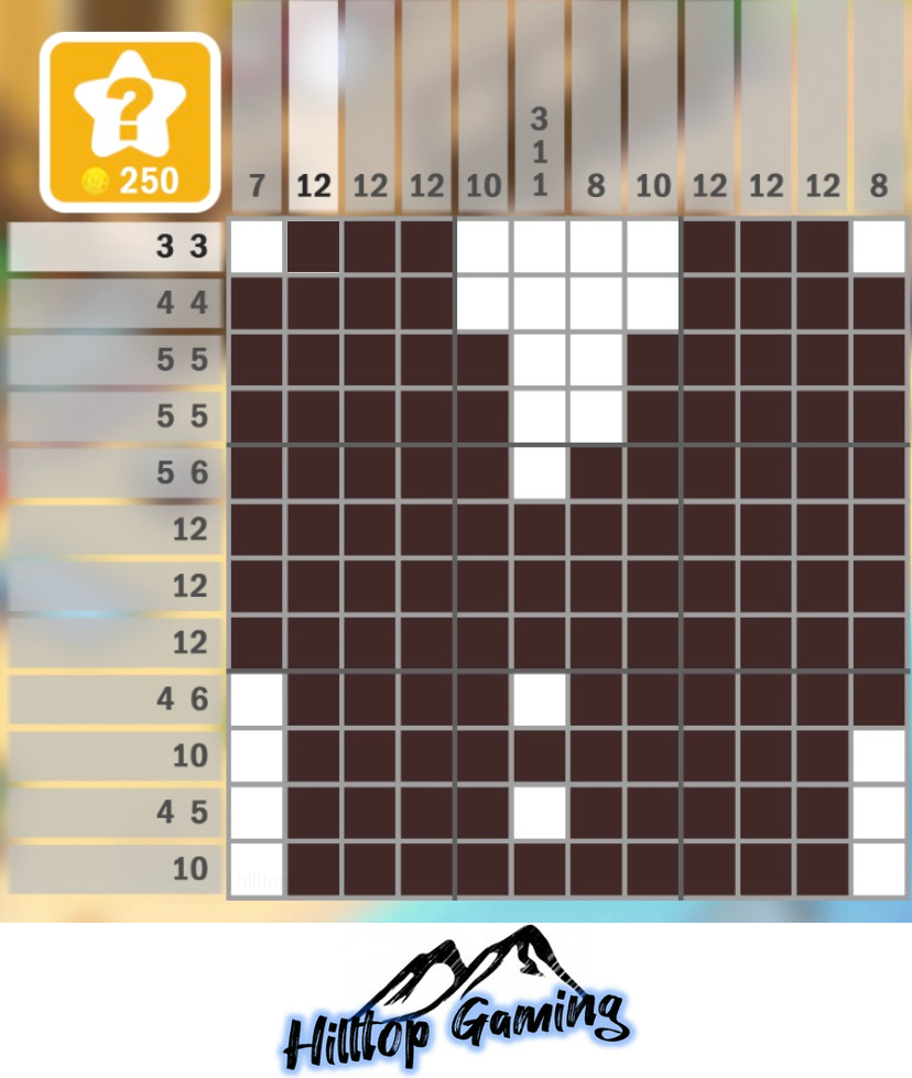 Solution to the E5 Cowboy Vest puzzle on Picture Cross in the Wild West pack.