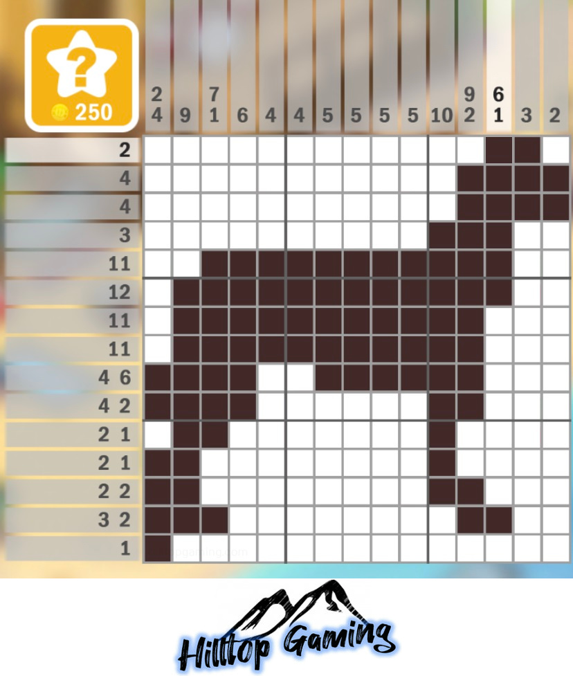 Solution to the H3 Dog puzzle on Picture Cross in the Wild West pack.