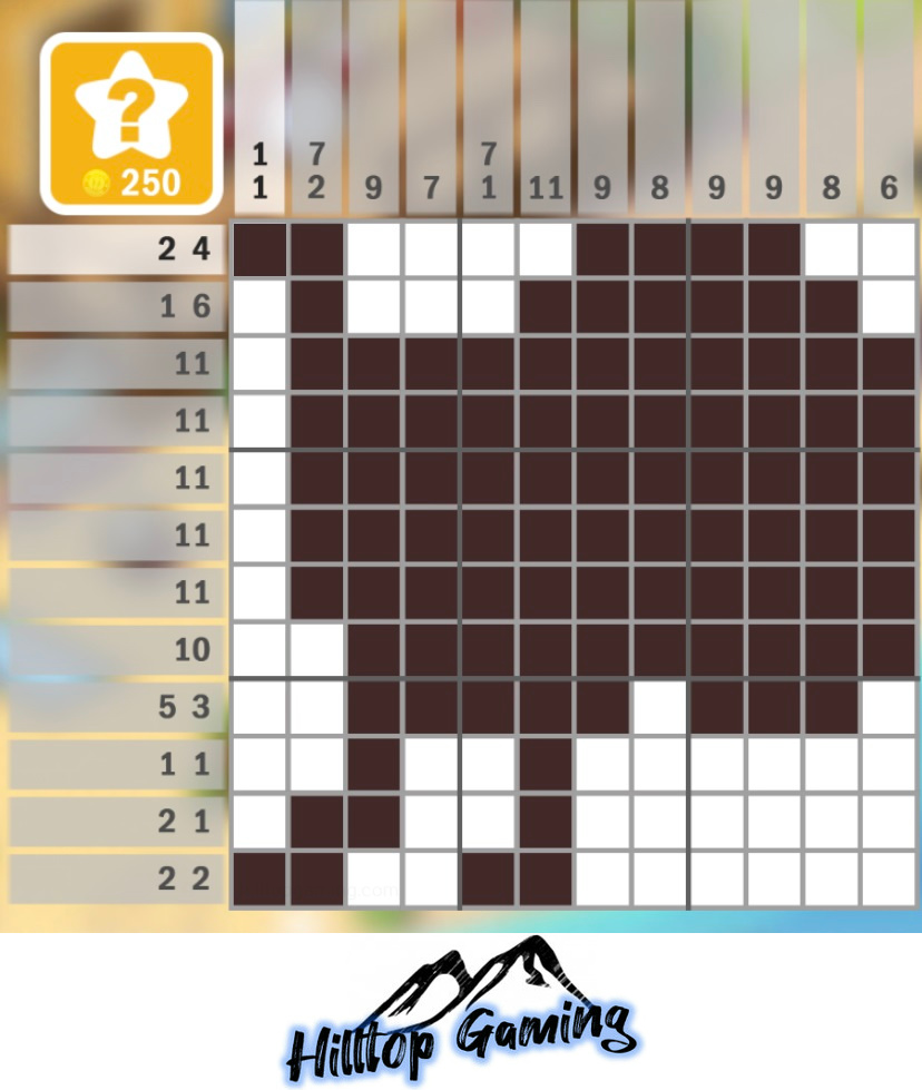Solution to the I8 Wild Turkey puzzle on Picture Cross in the Wild West pack.