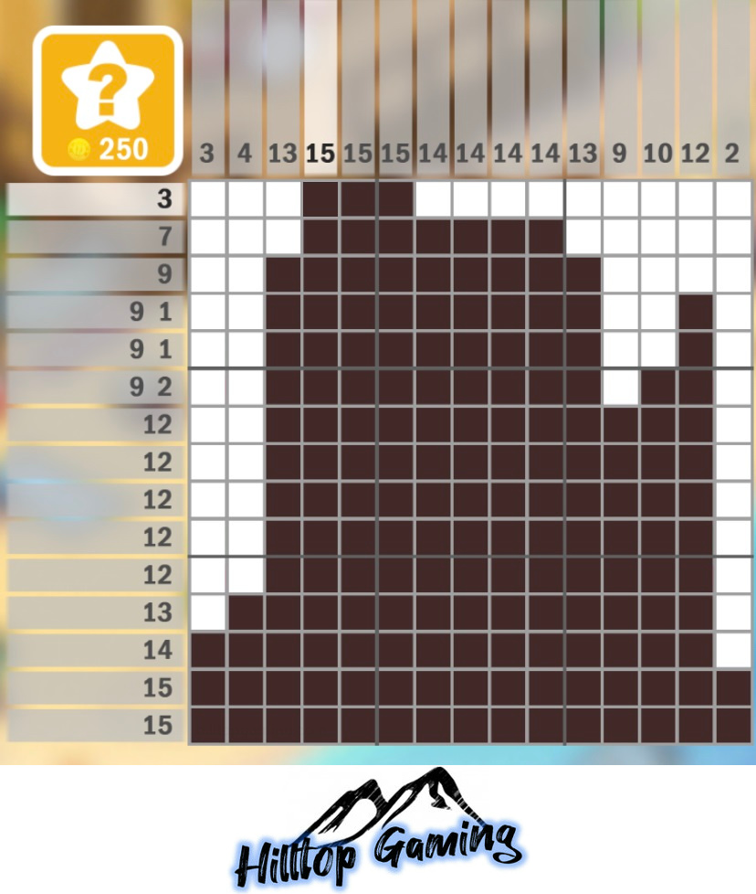 Solution to the J10 Monument Valley puzzle on Picture Cross in the Wild West pack.
