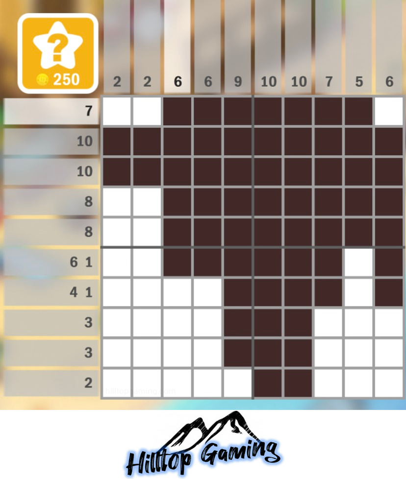 Solution to the J5 Cow puzzle on Picture Cross in the Wild West pack.