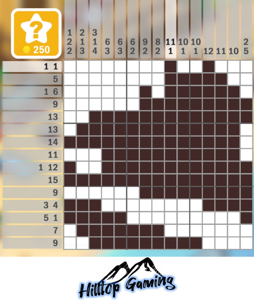 Solution to the J7 Train Station puzzle on Picture Cross in the Wild West pack.